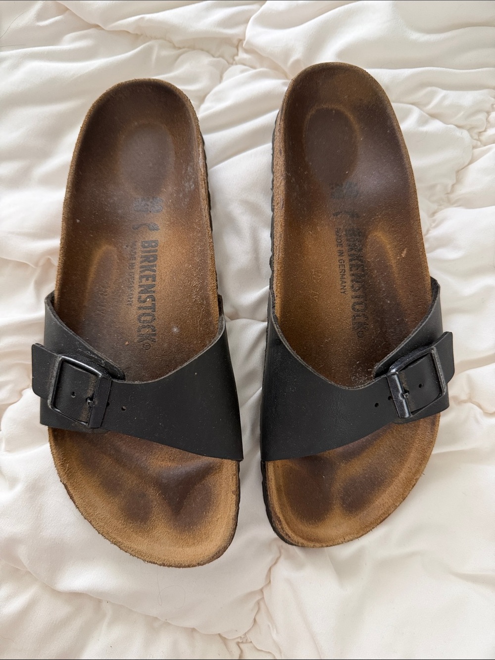 Birkenstock Black Single-Strap Slide Sandals